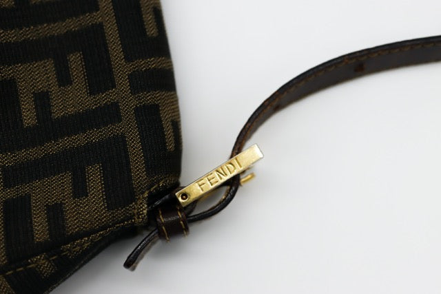 Fendi Mama Forever Zucca Baguette with Gold Hardware