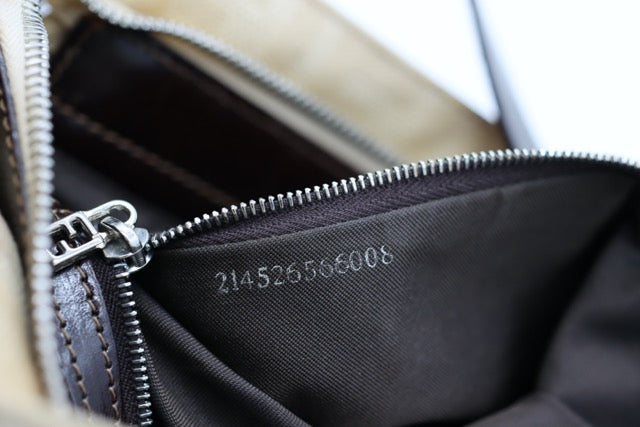 Fendi Zucca Cream Baguette Shoulder Bag