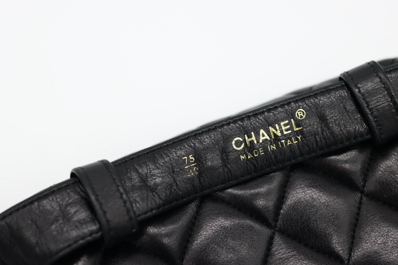 Chanel Quilted Lambskin Black Bum Bag