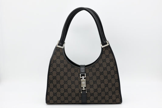 Gucci Structured Jackie Monogram Canvas Handbag