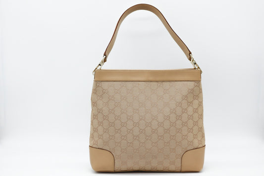 Gucci Beige GG Canvas Shoulder Bag