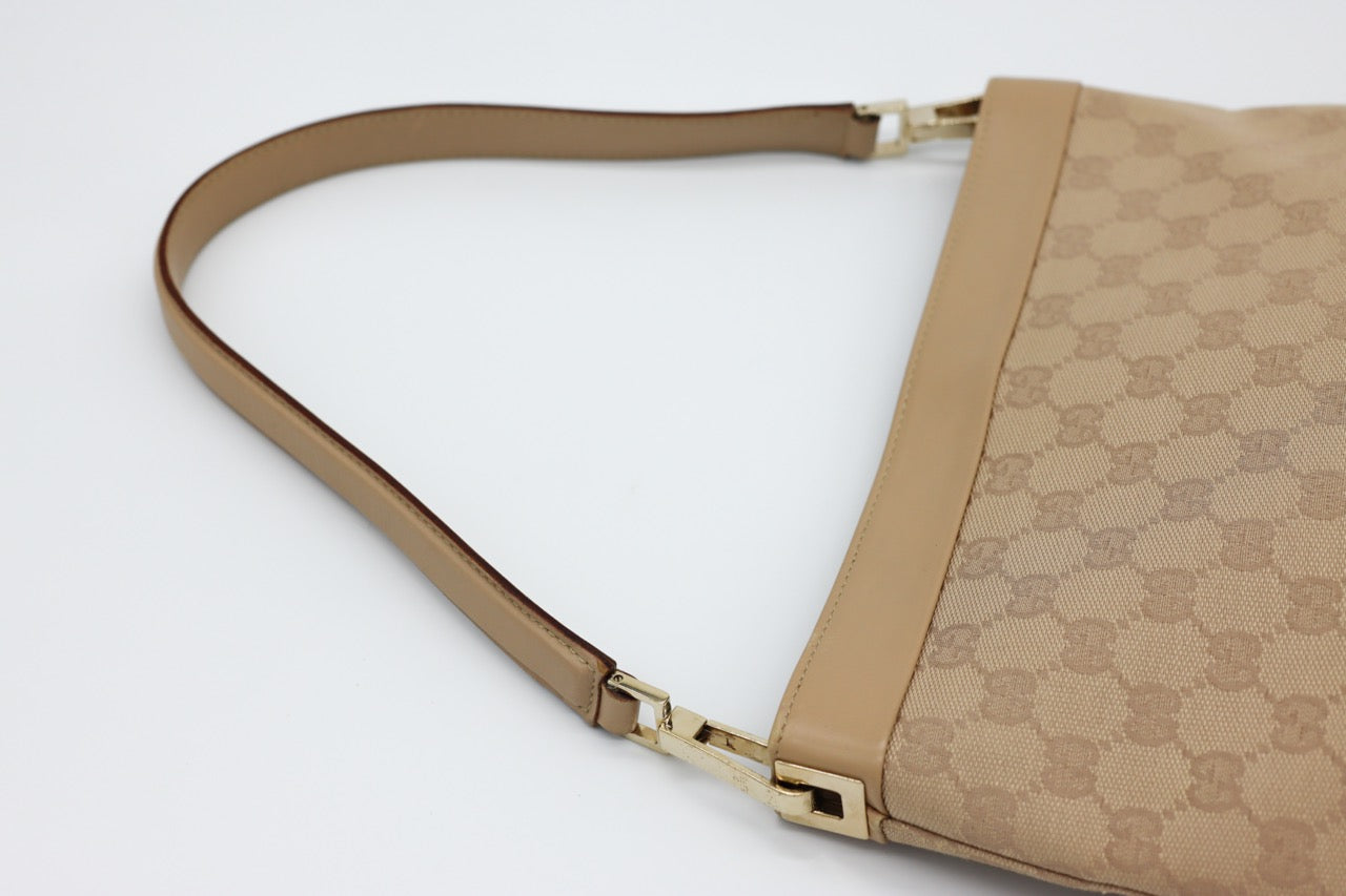 Gucci Beige GG Canvas Shoulder Bag