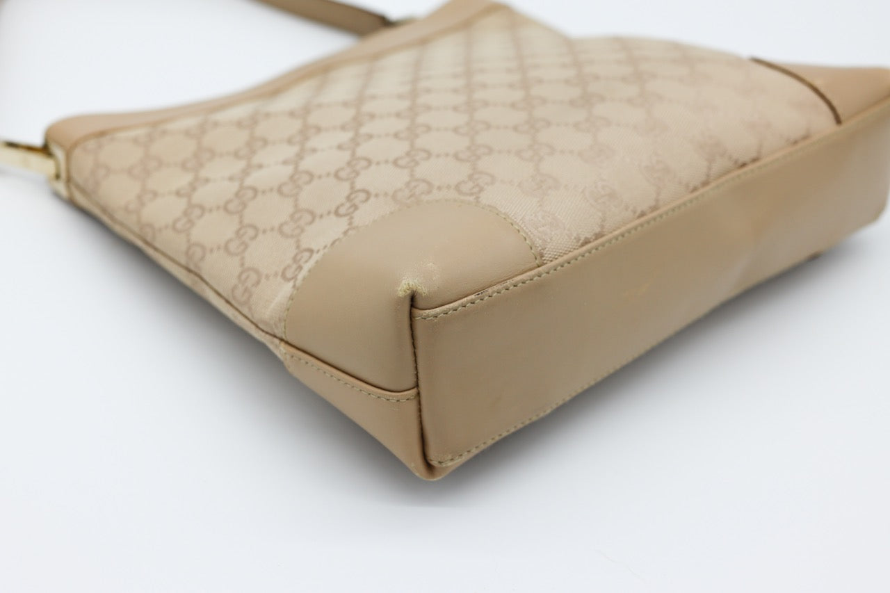Gucci Beige GG Canvas Shoulder Bag