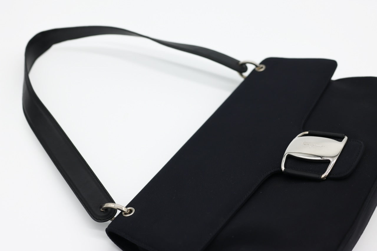 Salvatore Ferragamo Black Vara Shoulder Bag