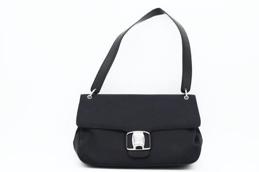 Salvatore Ferragamo Black Vara Shoulder Bag