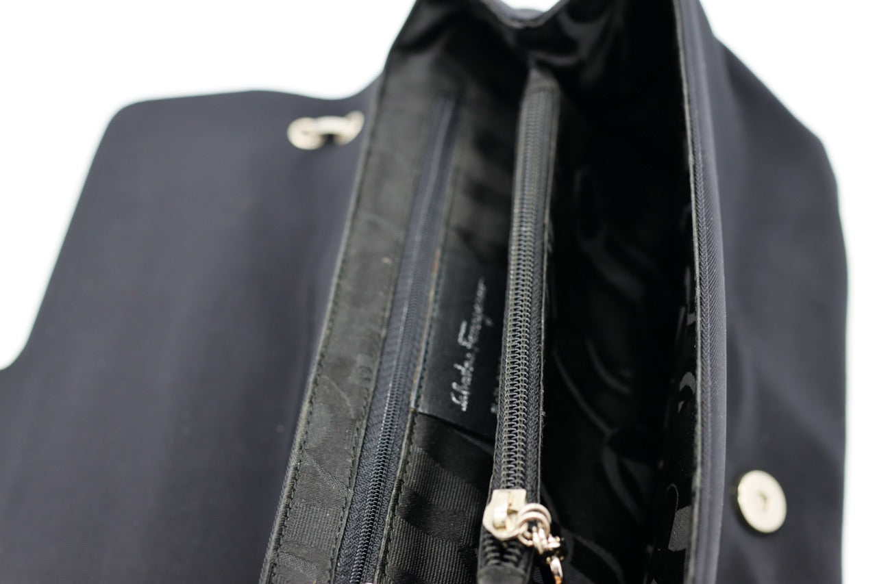 Salvatore Ferragamo Black Vara Shoulder Bag