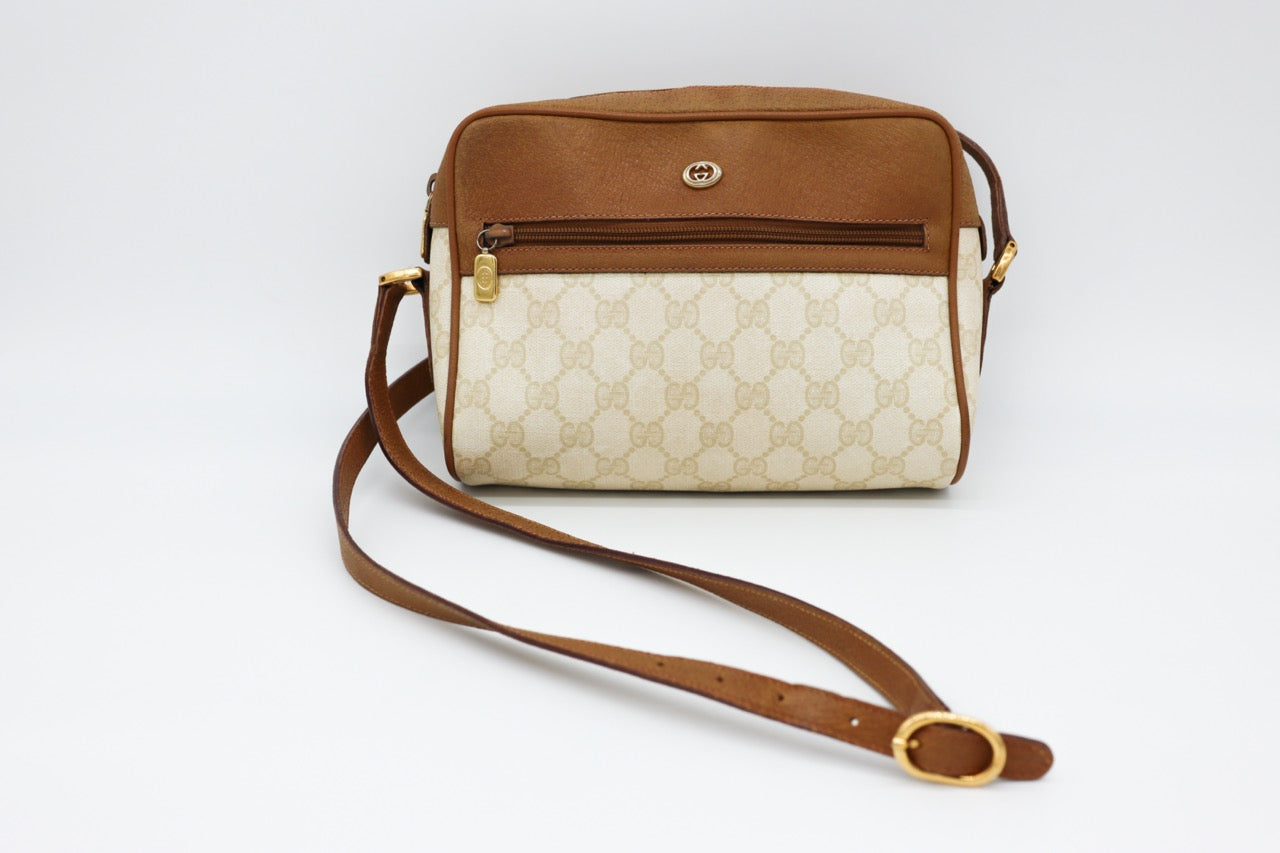 Gucci Brown GG Monogram Crossbody Bag