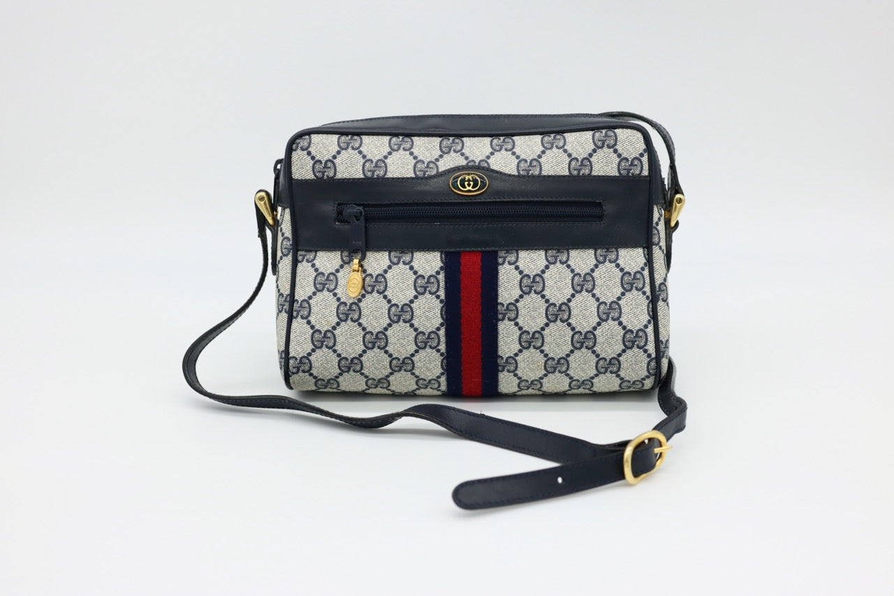 Gucci Navy Ophidia GG Monogram Crossbody Bag