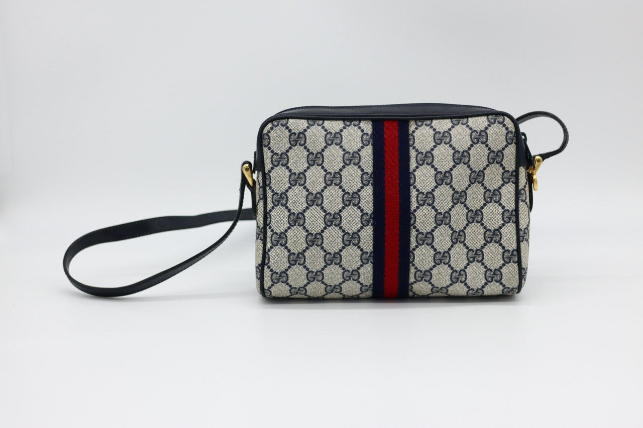 Gucci Navy Ophidia GG Monogram Crossbody Bag
