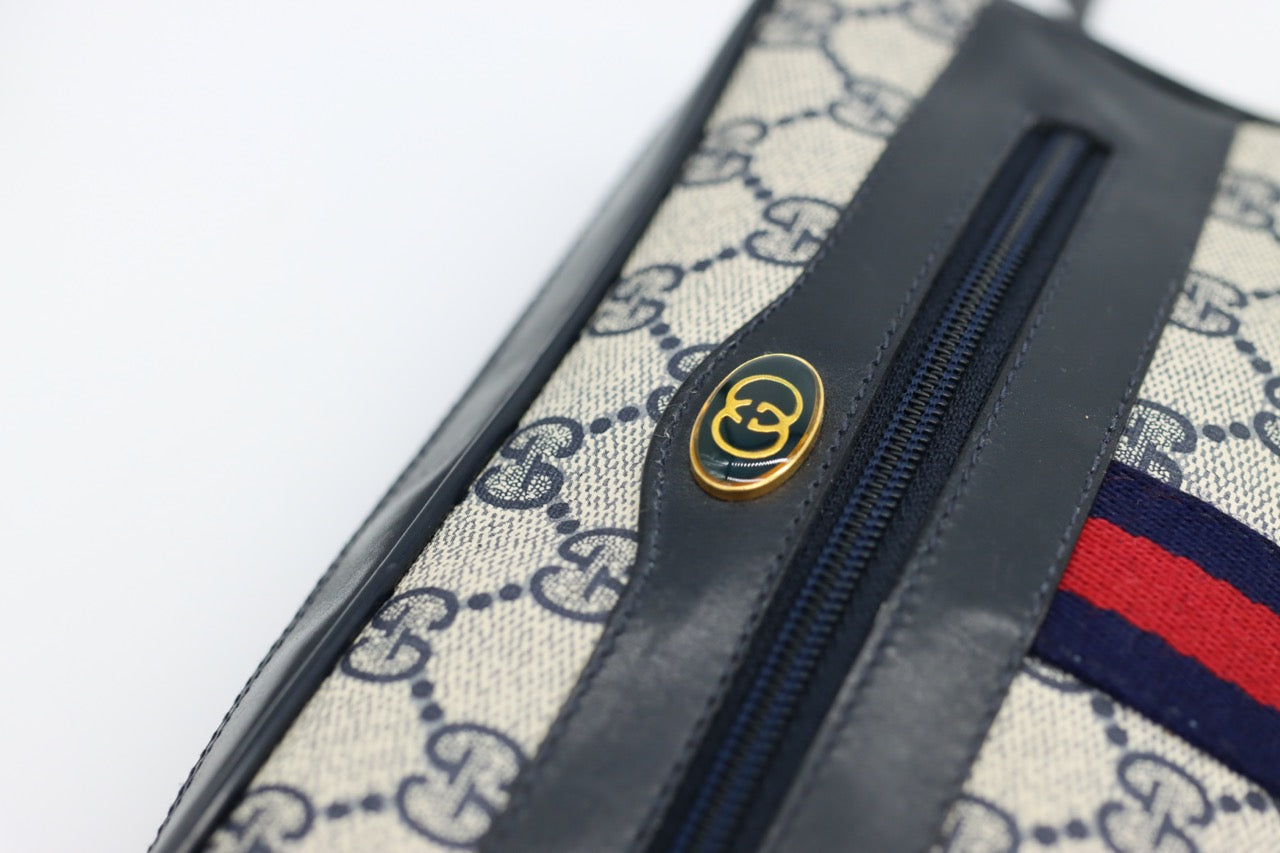 Gucci Navy Ophidia GG Monogram Crossbody Bag
