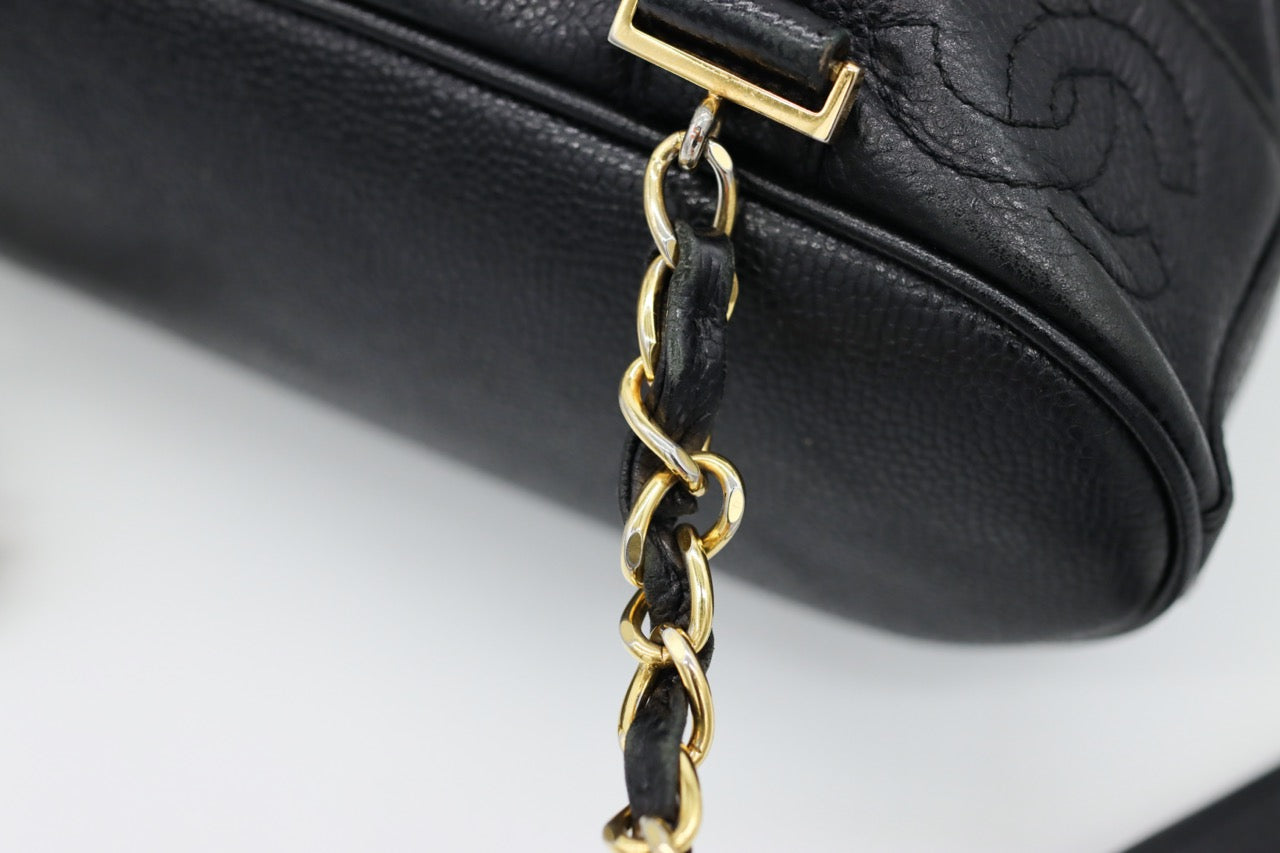 Chanel Triple Stitched CC Caviar Medium Flap Backpack