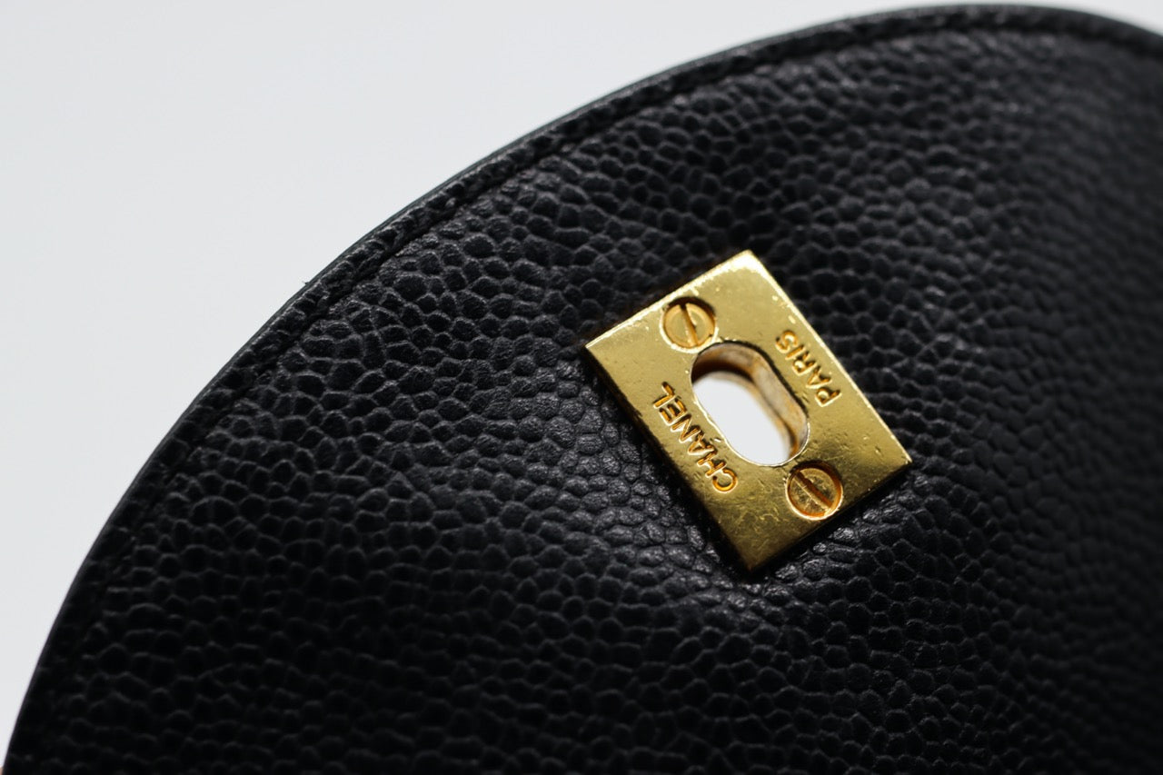 Chanel Triple Stitched CC Caviar Medium Flap Backpack