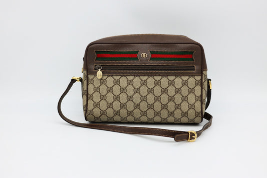 Gucci Brown Ophidia GG Monogram Crossbody Bag
