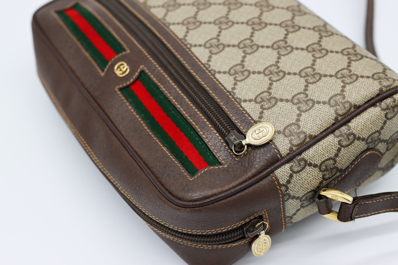 Gucci Brown Ophidia GG Monogram Crossbody Bag