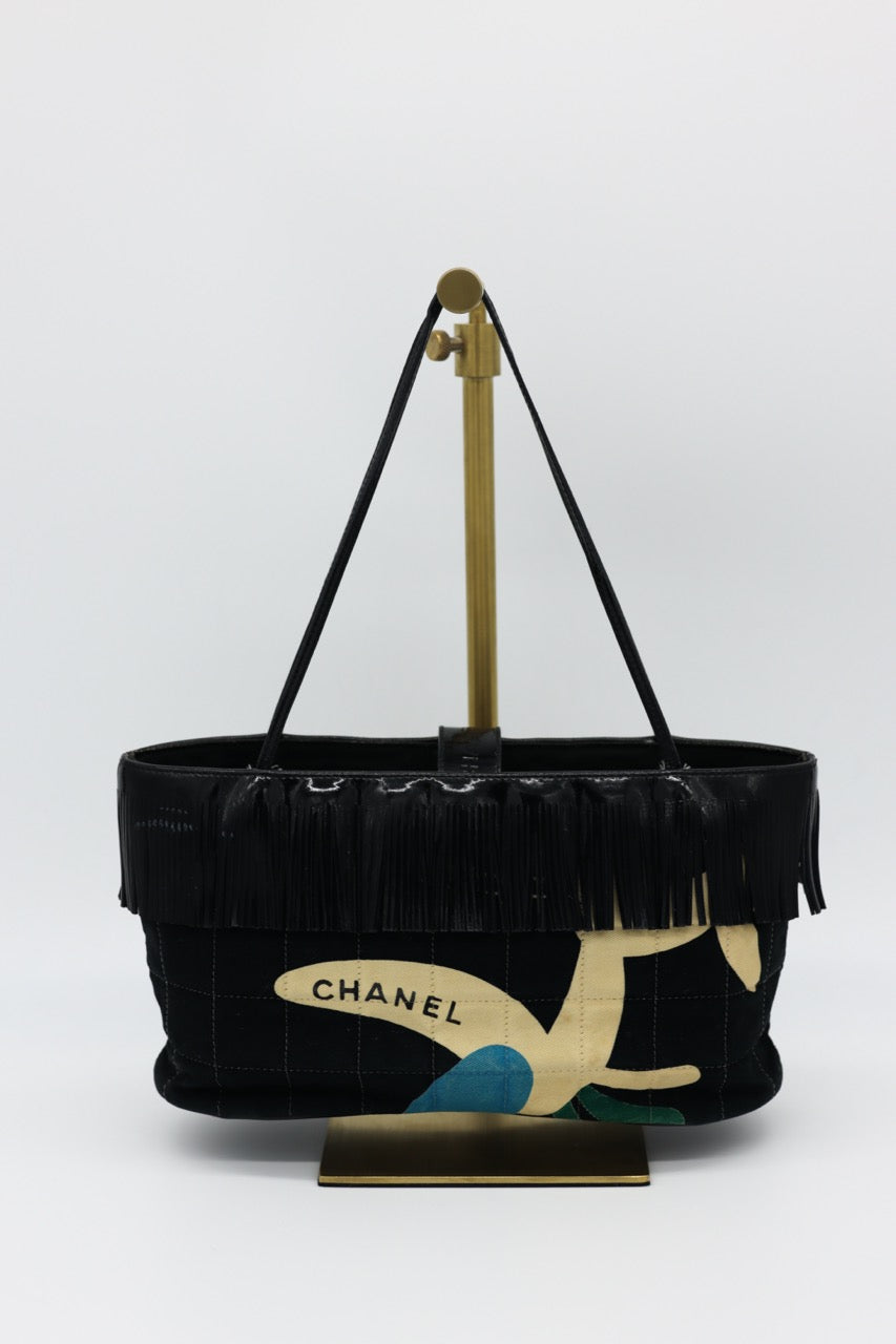 Chanel Quilted Multicolor Canvas With Fringe