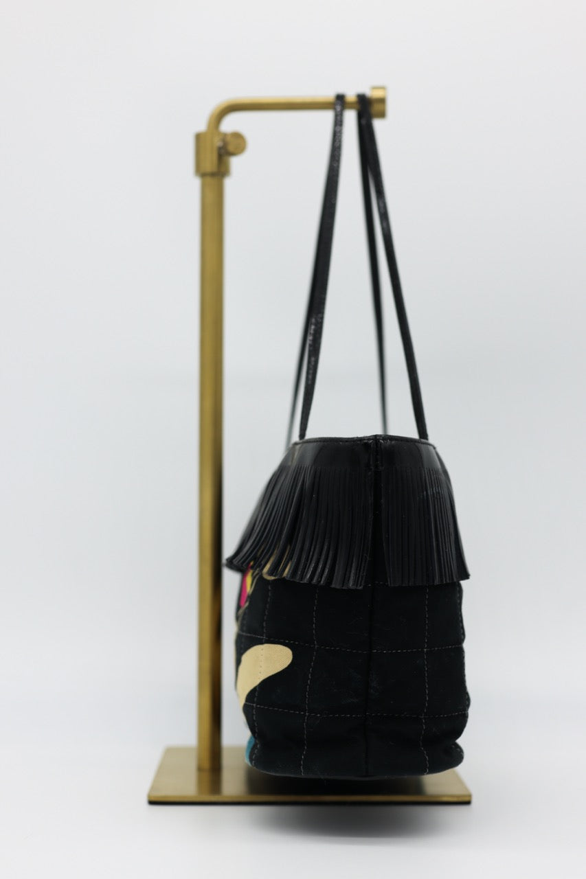 Chanel Quilted Multicolor Canvas With Fringe