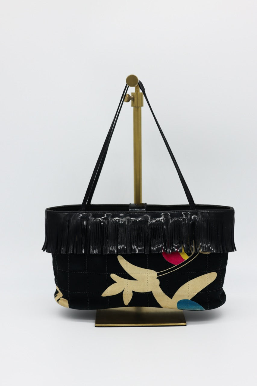 Chanel Quilted Multicolor Canvas With Fringe