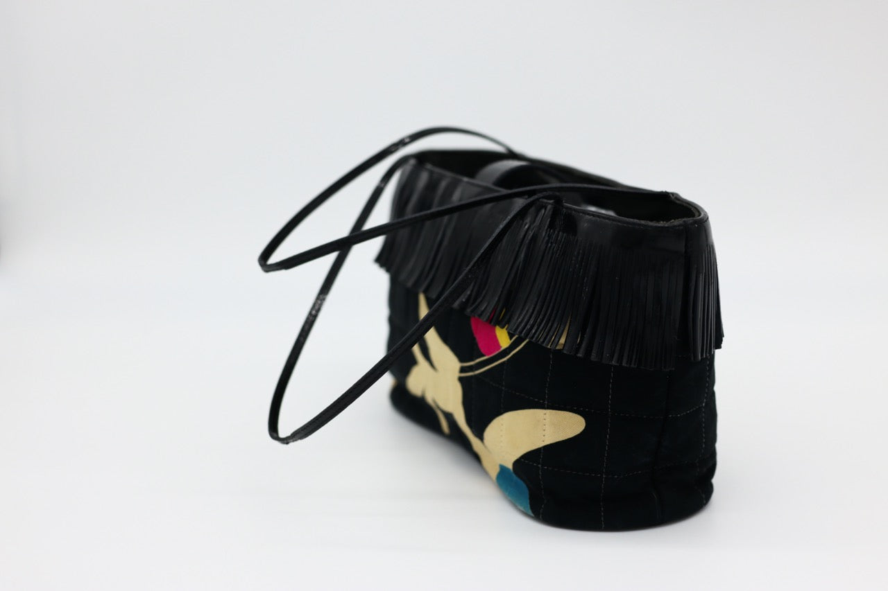 Chanel Quilted Multicolor Canvas With Fringe