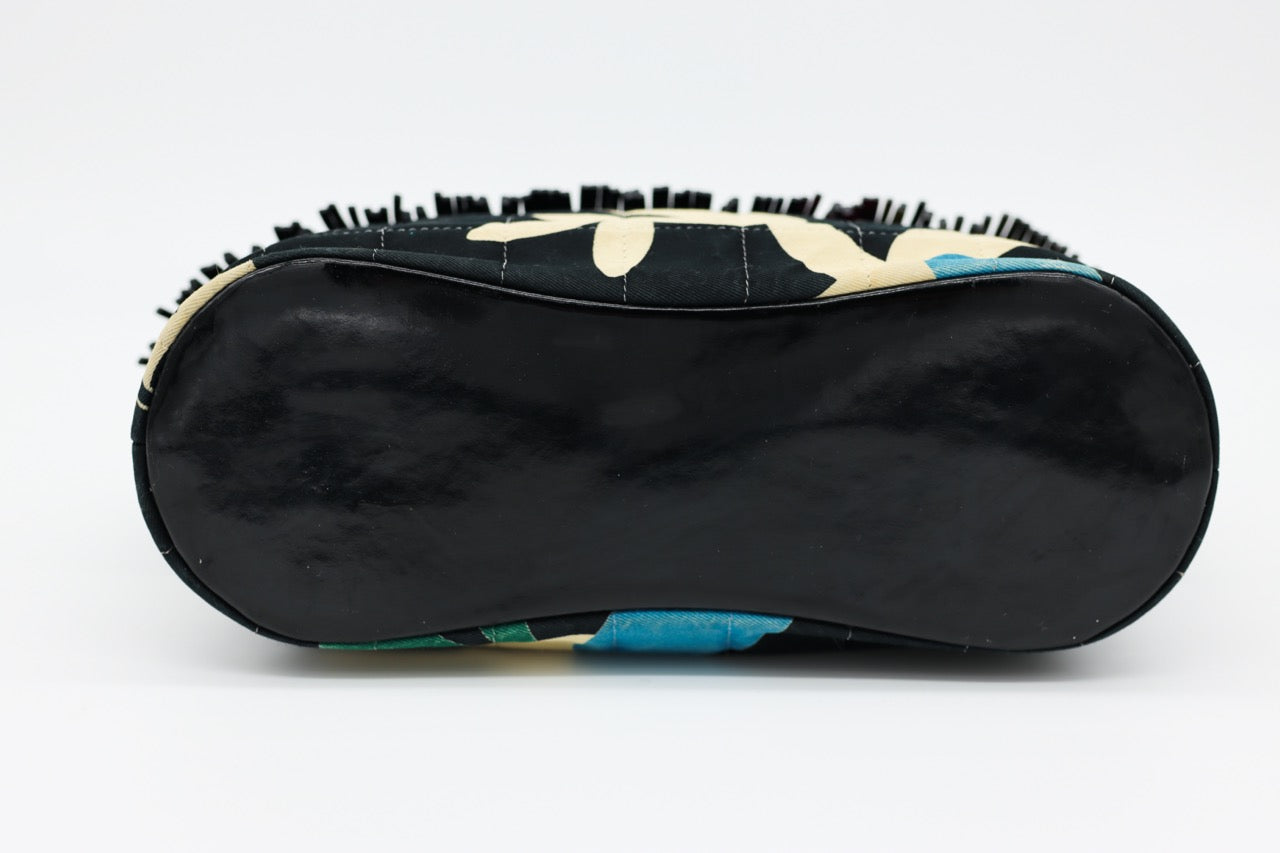 Chanel Quilted Multicolor Canvas With Fringe