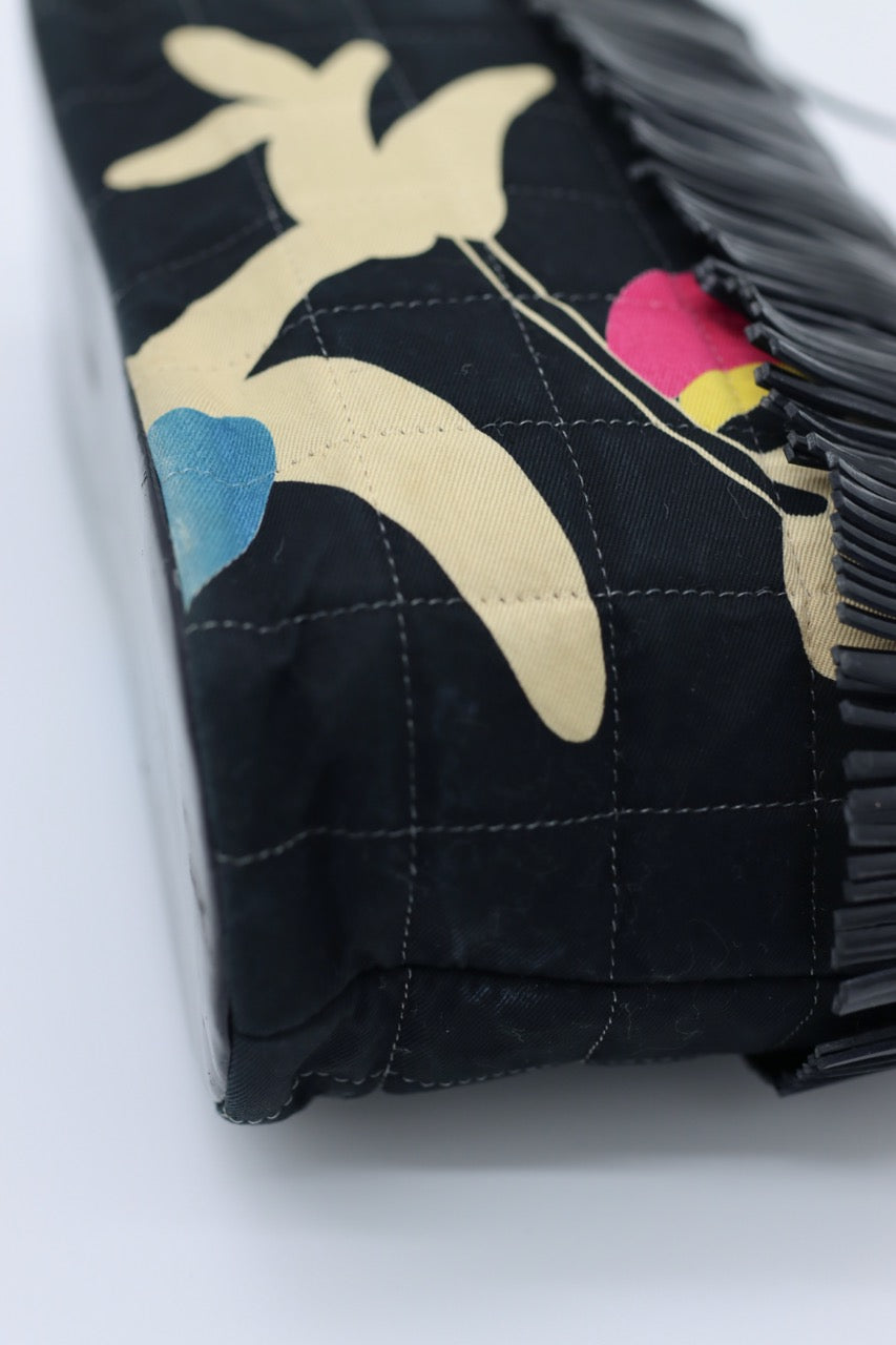 Chanel Quilted Multicolor Canvas With Fringe