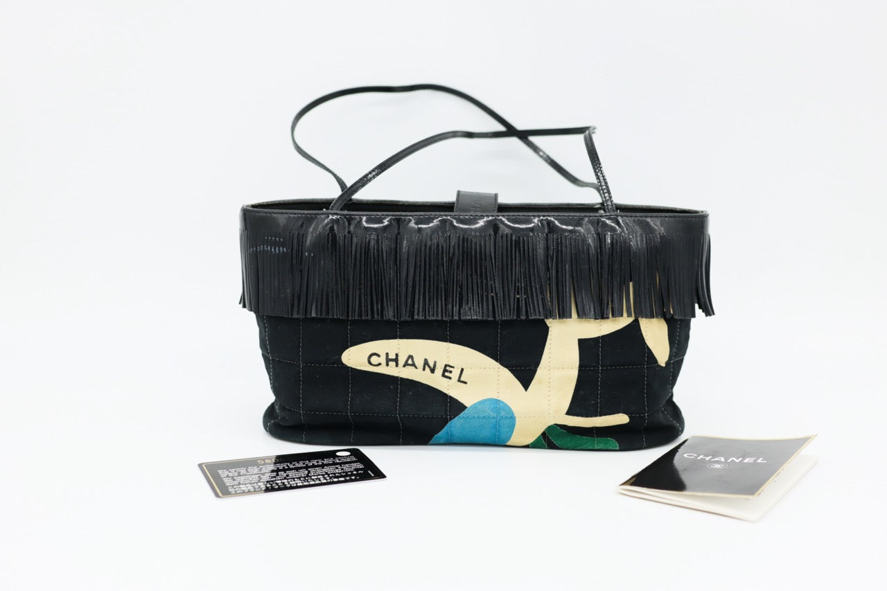 Chanel Quilted Multicolor Canvas With Fringe