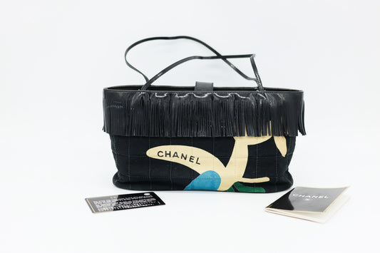 Chanel Quilted Multicolor Canvas With Fringe