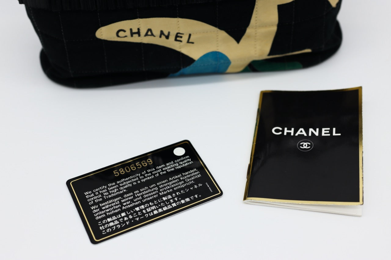 Chanel Quilted Multicolor Canvas With Fringe
