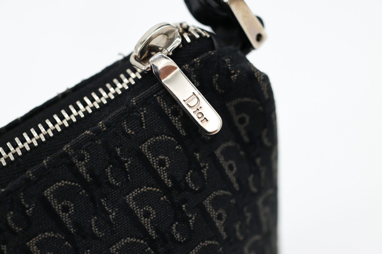 Dior Black Trotter Monogram Canvas Pochette