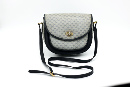 Gucci GG Sherry Navy Blue Vintage Crossbody