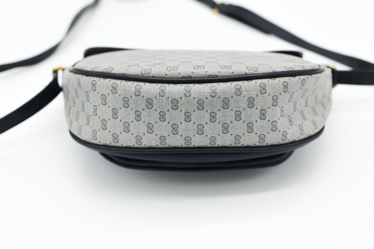 Gucci GG Sherry Navy Blue Vintage Crossbody