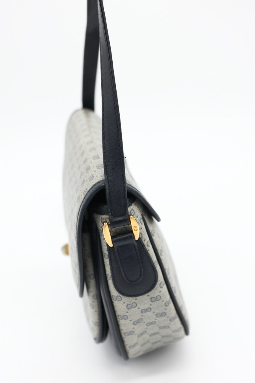 Gucci GG Sherry Navy Blue Vintage Crossbody