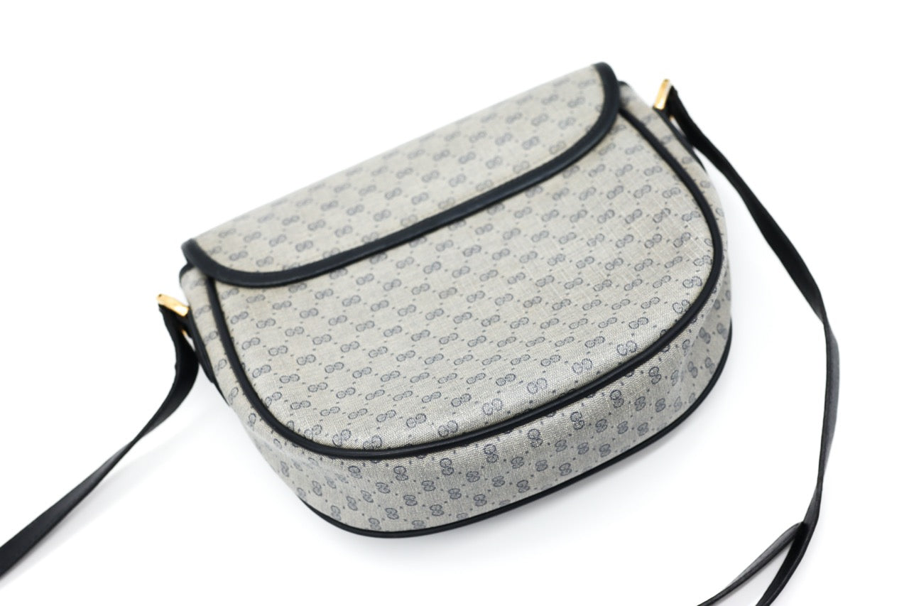 Gucci GG Sherry Navy Blue Vintage Crossbody